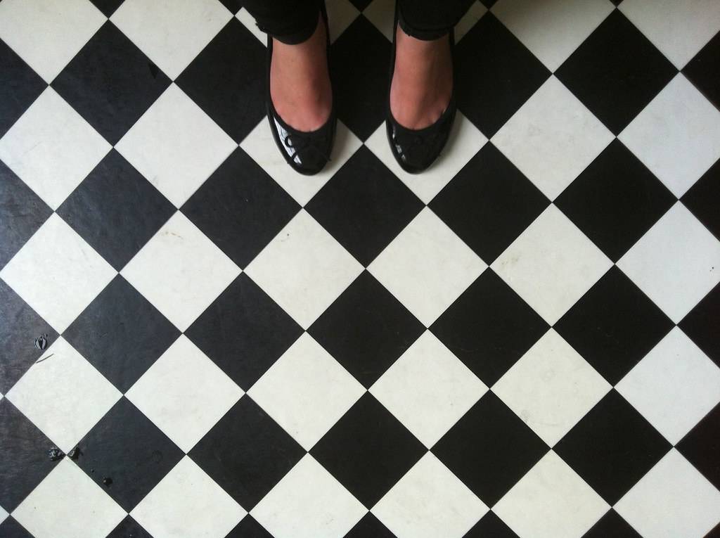 Feet On Tiled Floor